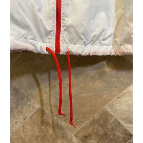 Columbia Women's Jacket Sz 1X Blue White Hooded Logo Flash Forward Windbreaker - Picture 11 of 15